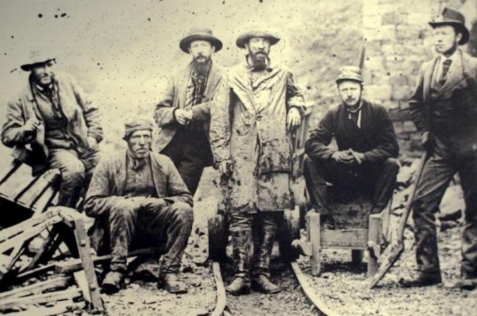 Lead miners at Killhope mine